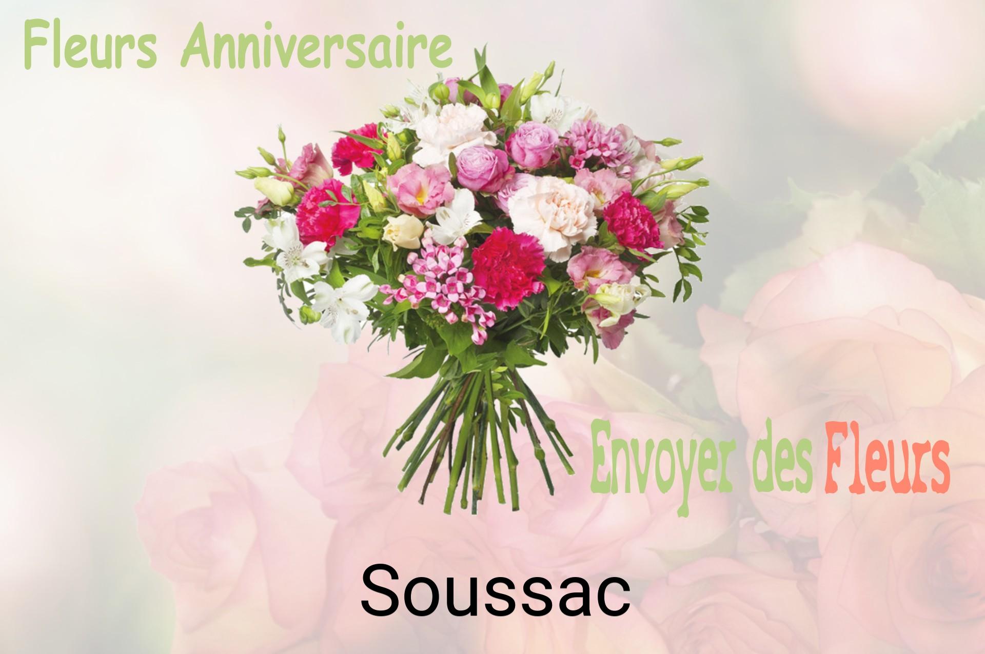 Bouquet de fleurs d’anniversaire livré à Soussac